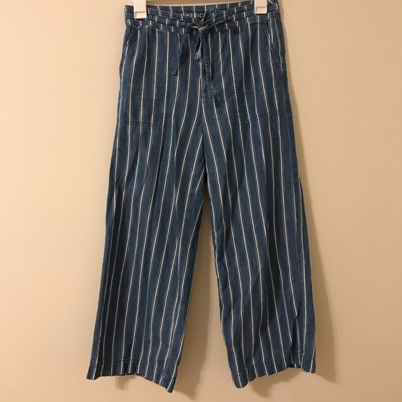 American Eagle striped cropped leg pants - Picture 1 of 2